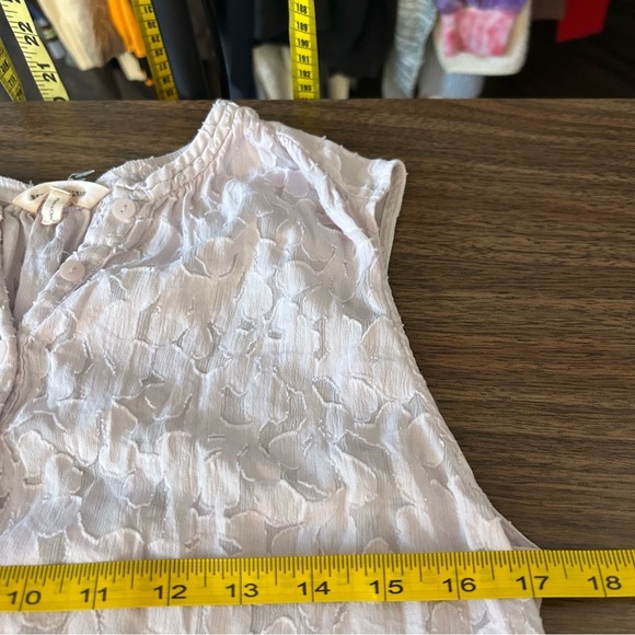 Rebecca Taylor Elegant Pink Sleeveless silk blend Lace Top 4 - Picture 8 of 9